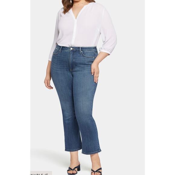 NYDJ Womens Slim Bootcut Ankle Jeans Size 28W Lift Tuck Tech Serendipity Blue - Picture 2 of 8